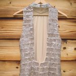 Mac Duggal  Sequin High Neck Sleeveless Column Gown Dress 10907 Taupe 2 Photo 11