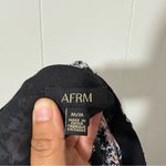 AFRM Hazel Women's Floral Smocked Gold Bouquet V Neck Midi Romantic Dress Size M Black Size M Photo 12