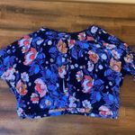 Free People Keeping On Medium floral Twisted Front Hem Knit Top dolman sleeve Photo 8