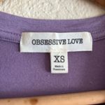 Obsessive Love Floral Graphic Purple Tank Top Photo 4