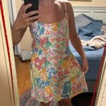 Old Navy  Fit & Flare Linen Blend Floral Multicolor Summer Photo 1