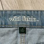 Wild Fable Denim Mini Skirt Patchwork Size 10 Retro Fun Boho Western Photo 2