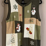 Source Unknown Crystal Kobe Festive Patchwork Sweater Vest Photo 0
