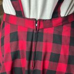Hot Topic  Flannel Plaid Skirted Overall Dress Size Small red black schoolgirl Photo 7
