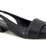 Kenneth Cole NEW Callen Slingback black Leather Pointed flats Shoes Heels Size 7 Photo 0