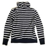 Merona Vintage Navy White Stripe Funnel Neck Terry Cloth Sweatshirt Sz XS Photo 3