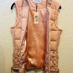 Calvin Klein NWT- Lace-Up Quilted Puffer Vest Pink Full-Zip Women’s Size Small Photo 3