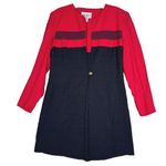 SL Fashions Blazer Womens 6 Petite Red Black Longline Top Business Office Casual Size 6P Photo 0