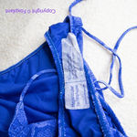 Victoria's Secret New! Victoria’s Secret Blue purple Snakeskin One piece, size S Photo 7