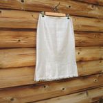 Lela Rose Metallic Pleated Pencil Skirt Gold Size 8 Photo 1