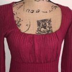 ROW A Ribbed Knit Long Sleeve Dress L Red Size L Photo 5