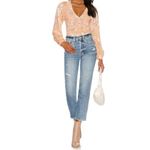 Free People NWT Shirt Say The Word Tee Long Sleeve Floral Ruched Top Size XS NEW Photo 14