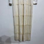 White Vintage Fringe Long Sleeve Maxi Dress Sz M Size M Photo 8