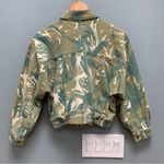 MOTHER The Fly Away Denim Jacket in Tropical Camo XS Photo 9