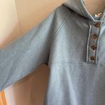 Thread and Supply Hem & Thread Blue Hooded Sweatshirt Photo 1