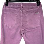 White House | Black Market WHBM SZ 8 Skinny Crop Jeans Hi-Rise Stretch Zip-Fly Pocket Ruched Ankles Purple Photo 5
