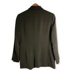 Jones New York 3 Buttoned Pure Wool Olive Green Blazer Size 8 Photo 2