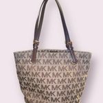 Michael Kors MK Signature Monogram Tote Shoulder Handbag Purse Photo 1