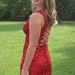 Red homecoming dress Size 4 Photo 6