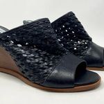 Matt Bernson Pia Woven Leather Wedges in‎ Black Size 8 Photo 0