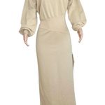 SER.O.YA. Elo Long Sleeve Fleece Sweater Dress, Camel, Large Brown Photo 5