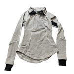 Lululemon base runner 1/2 zip jacket herringbone grey black size 4 Photo 1