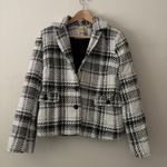 Elie Tahari Tweed Plaid Wool Blazer Size 8 Photo 2