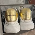 Alexander McQueen Gold Studded White Leather Sneakers | Size EU 37.5 (US 7.5) Photo 12
