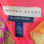 Boston Proper Dress Women's Sz 4 Silk Bright Floral Photo 10