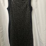 Lápis Elegant Black and Gray Patterned Dress Size M Photo 1
