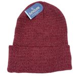 Juncture Womens Knit Hat Beanie New Red Metallic Silver Photo 0