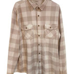 Sonoma  XL beige white plaid button down fleece shacket Photo 0