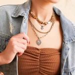 Free People Bohemian Gold Heartburst dangle Earrings Photo 1