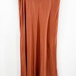 Michael Stars Skirt SZ Medium Leila Bias Cut Midi NWOT Toffee Satin Pull On NEW Photo 3