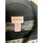 Crystal Kobe Black White Cardigan Fair Isle Sz Medium Photo 5