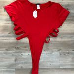Avidlove  NWT XXL Red Bodysuit with side slits with snap closure  Photo 4