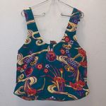 Colorful Floral Hawaiian Vibrant Tote Bag Green Photo 3