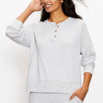 Lou & grey  grey waffled Henley long sleeve size small Photo 0