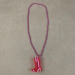Pink Cowboy Boot Charm Necklace Fun Fiesta Party Accessory Plastic Shot Glass Photo 1