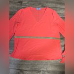 CeCe  Coral V-Neck Blouse with Tie Sleeves Photo 6