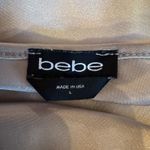 Bebe Silver Satin Cowl Neck Slip Dress Size L Made in USA Y2K 2000s Photo 4