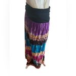 Angie bohemian hippie purple blue Tie Dye Maxi Skirt size Small/Medium Photo 3