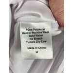 Lucy in the Sky  Women's Shimmer Puff Sleeve Tie Back Mini Dress White Medium Photo 6