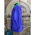 IZOD cobblestone  jacket windbreaker green purple 1980s snap front double collar Photo 9