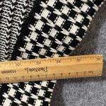 Liz Claiborne Black White Knit Poncho Sweater S/M Geometric Pattern Mock Neck Photo 6