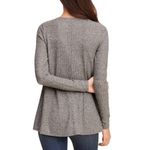 Hollister Gray Must Have Notch Neck Ribbed Flowy Long Sleeve Shirt Size XS Photo 1