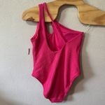 Old Navy NEW  One Shoulder‎ Swimsuit Polarized Pink Ribbed One Piece Womens Large Photo 1