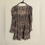 ZARA  Animal Print Mini Dress Bow Leopard Print Size Small 4-6 Fall Fashion Photo 2