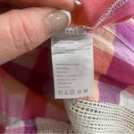 Isabella Sinclair Hibiscus Tea Plaid Button Up Blouse In Cotton Blend Size Small Pink Photo 10
