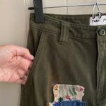 TNA Aritzia Green Straight Leg Cargo Patchwork Pants High Rise Reworked Women 0 Photo 3